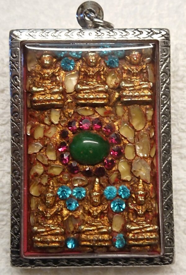 Phra somdej toh. With holy relics and gemstones. Year 2411. - Image 2