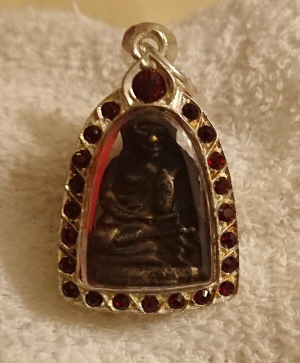 Antique buddha. LP Ngern. 100 years old. - Image 2