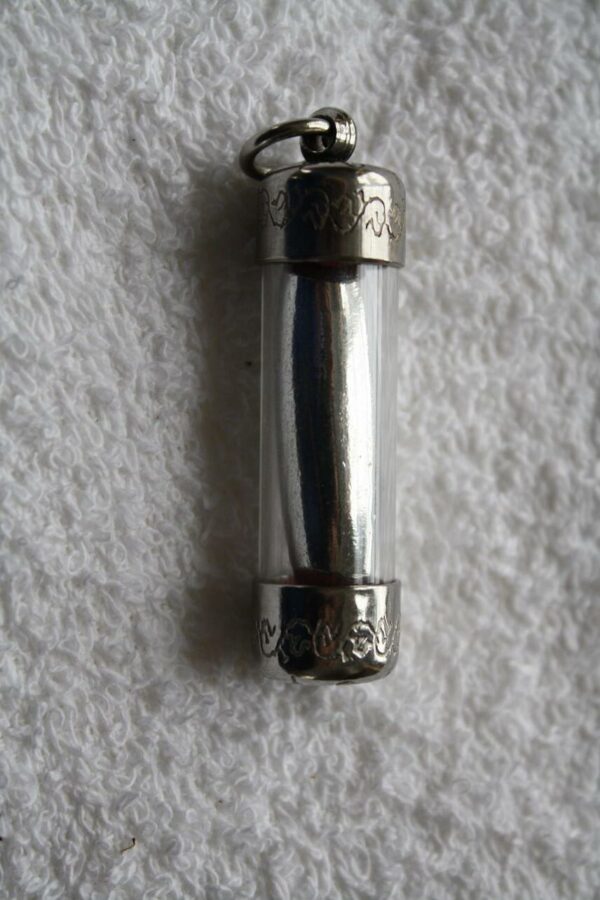 Buddha / Budda. Powerful leklai silver Takrot. - Image 4