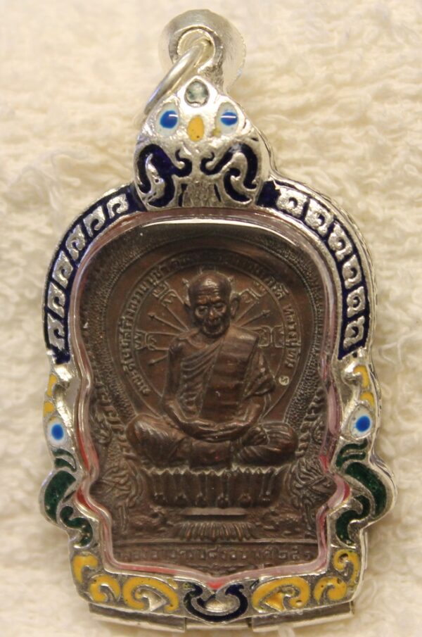 Budda - amulet. LP Tim . Year 2518. silvercase - Image 3